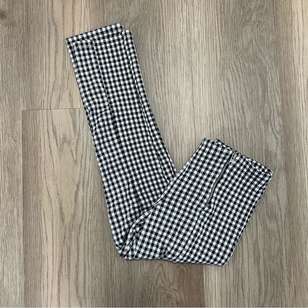 Eyeshadow Girls Black and White Checkered Pants - 10